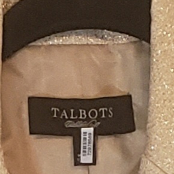 Talbots 2pc Blazer And Pant Set Metallic Gold Cotton Blend Sz 2 Holiday Formal - Picture 9 of 16